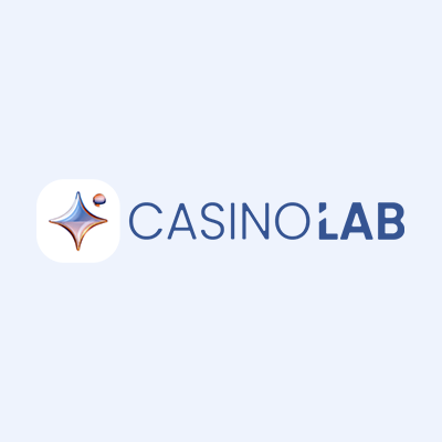 CasinoLab-kasinon logo bonusmallia ja euromaksuja esittelevässä vertailukortissa